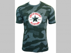Antifascist All stars - Freedom Fighters  nočný maskáč-Nightcamo SPLINTER, pánske tričko 100%bavlna